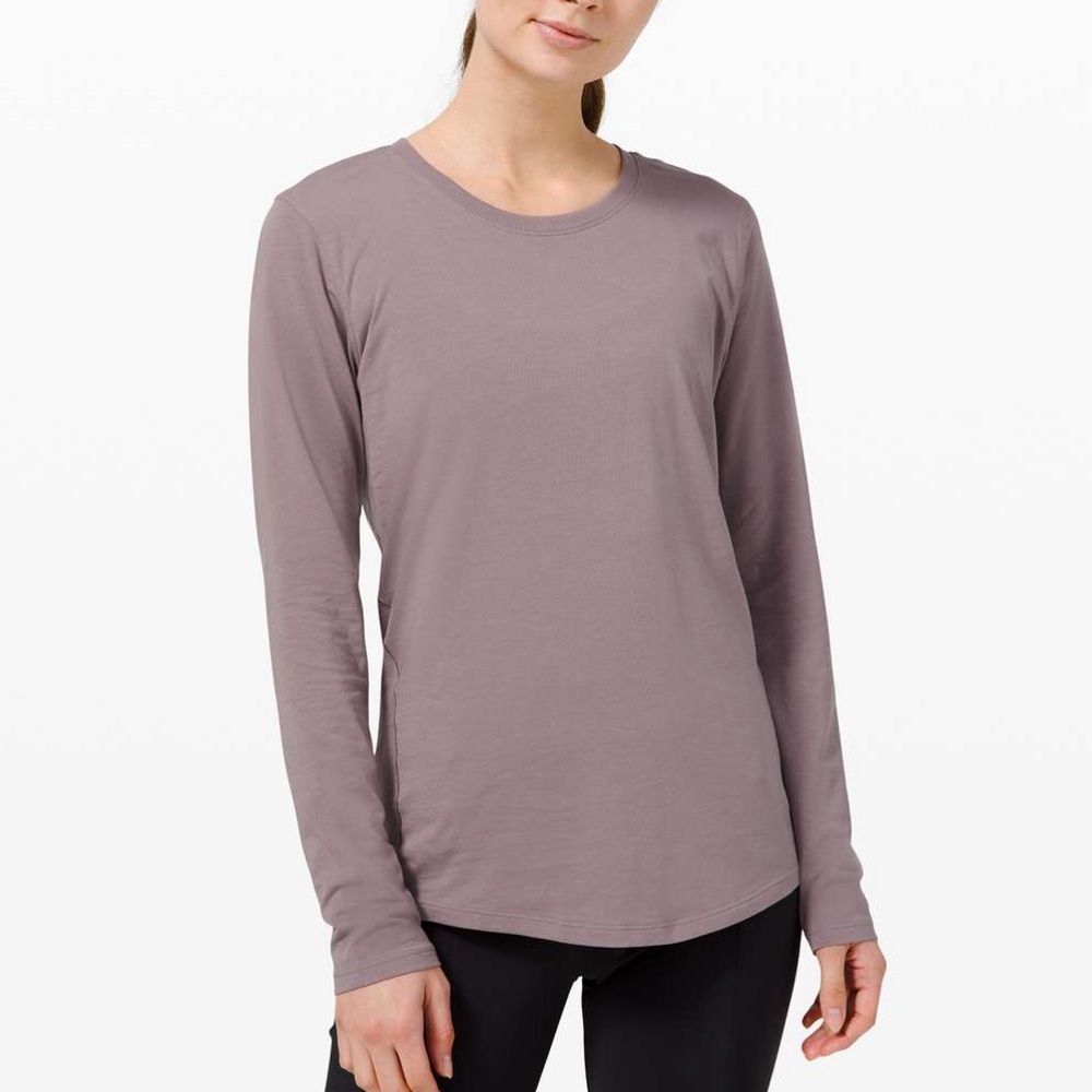 Lululemon Ever Ready Long Sleeve tee pima Lunar Rock crewneck shirt top